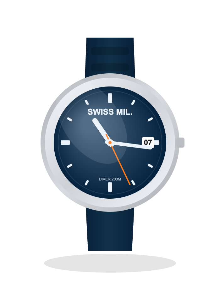SWISS MILITARY Diver 200m Blue